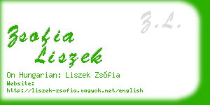 zsofia liszek business card
