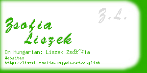 zsofia liszek business card